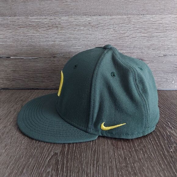 Nike Oregon Ducks Flat Bill Fitted Hat Sz 7 - Picture 3 of 7